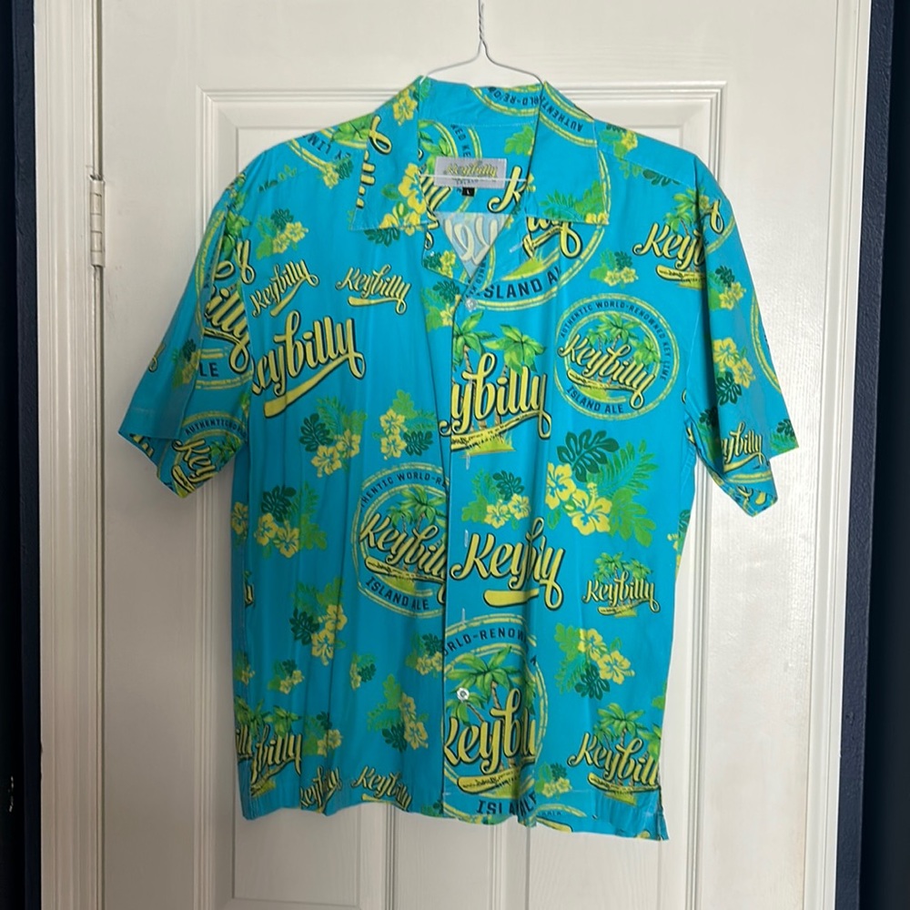 Keybilly Island Ale tropical shirt. Rare. 100% cotton.